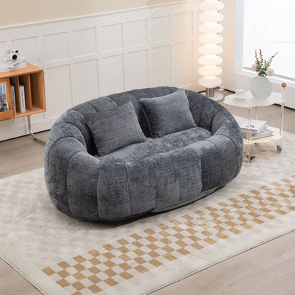 Contemporary Bean Bag Sofa Lazy Sofa Durable Comfort Lounger For Indoor & Outdoor Use - Gray