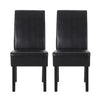 Contemporary Dining Chair (Set of 2) With Rubberwood Legs - Black