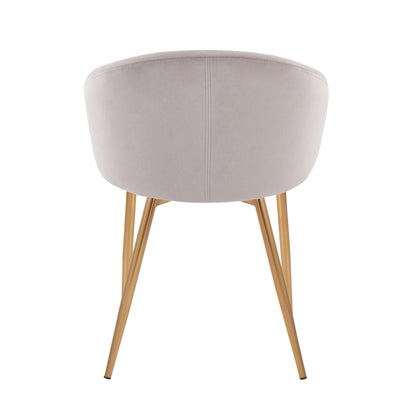 Claire - Contemporary / Glam Chair (Set of 2) - Gold / Silver