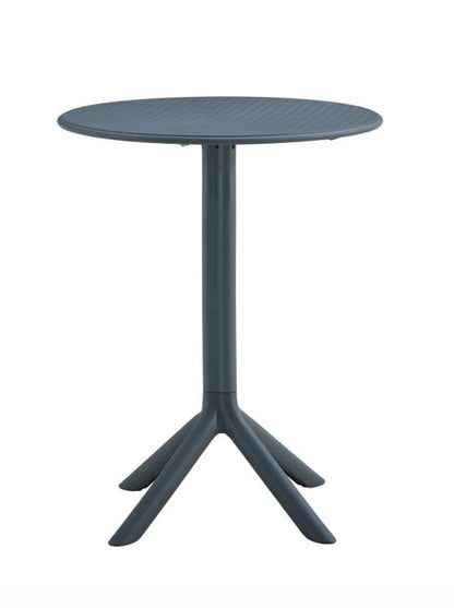 3 Piece Plastic Arm Chair Bistro Grs Premium Ocean Plastic - Charcoal