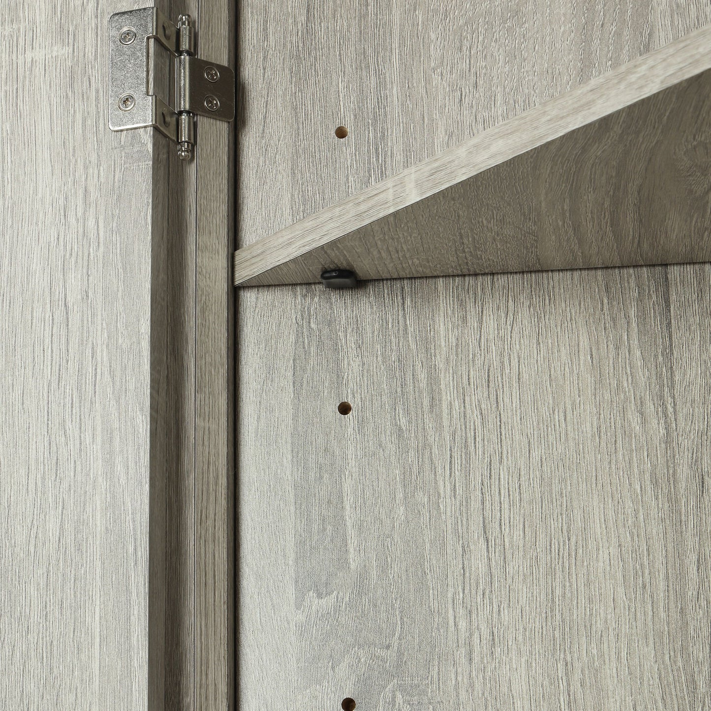 Triangle Bathroom Storage Cabinet With Adjustable Shelves, Freestanding Floor Cabinet For Home Kitchen - Oak