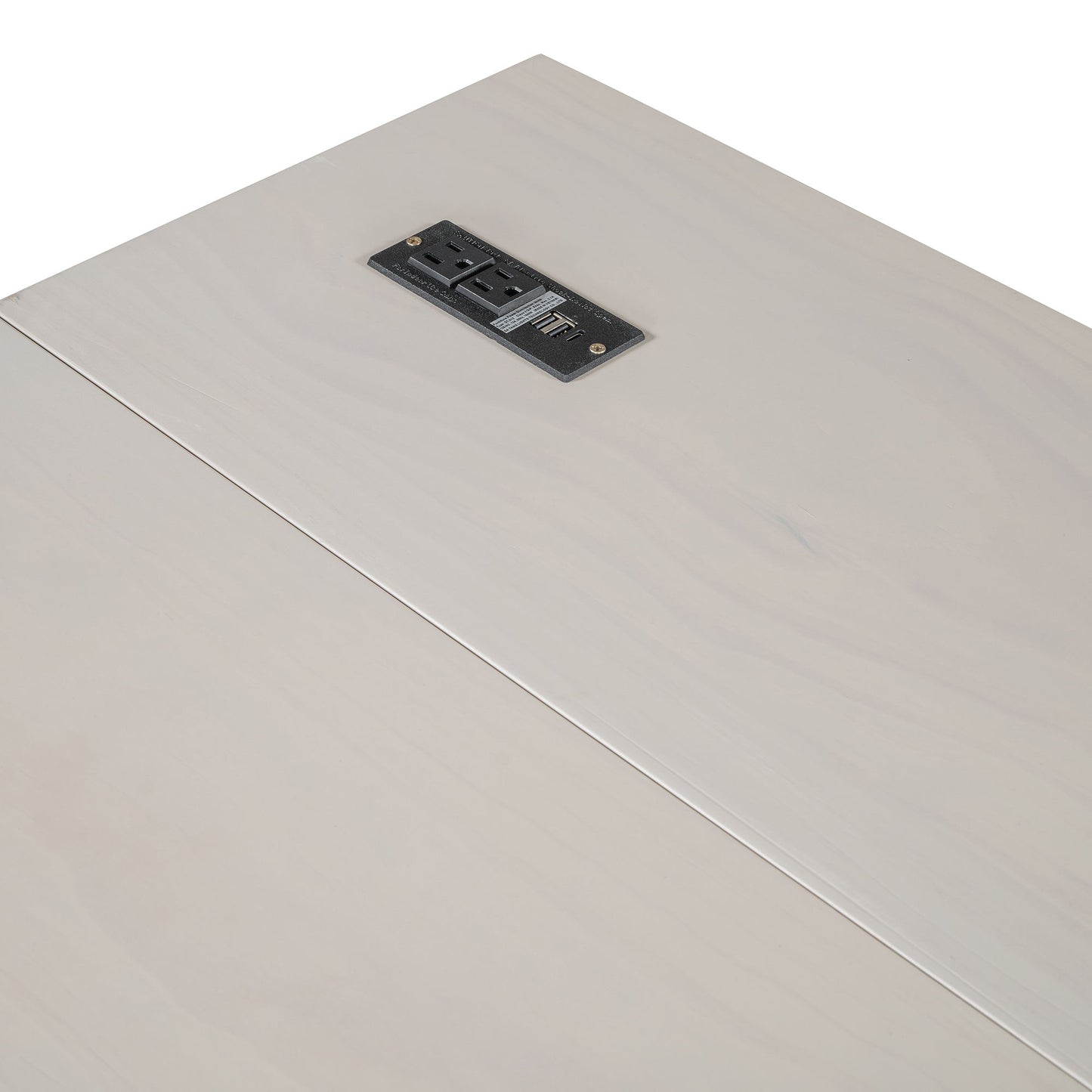Queen Size Murphy Bed With Large Drawers - Brushed White