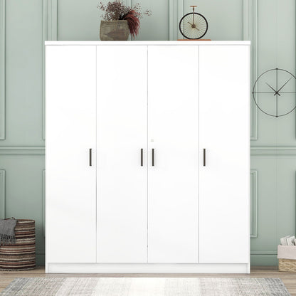 4 Door Wardrobe With 1 Drawer - White