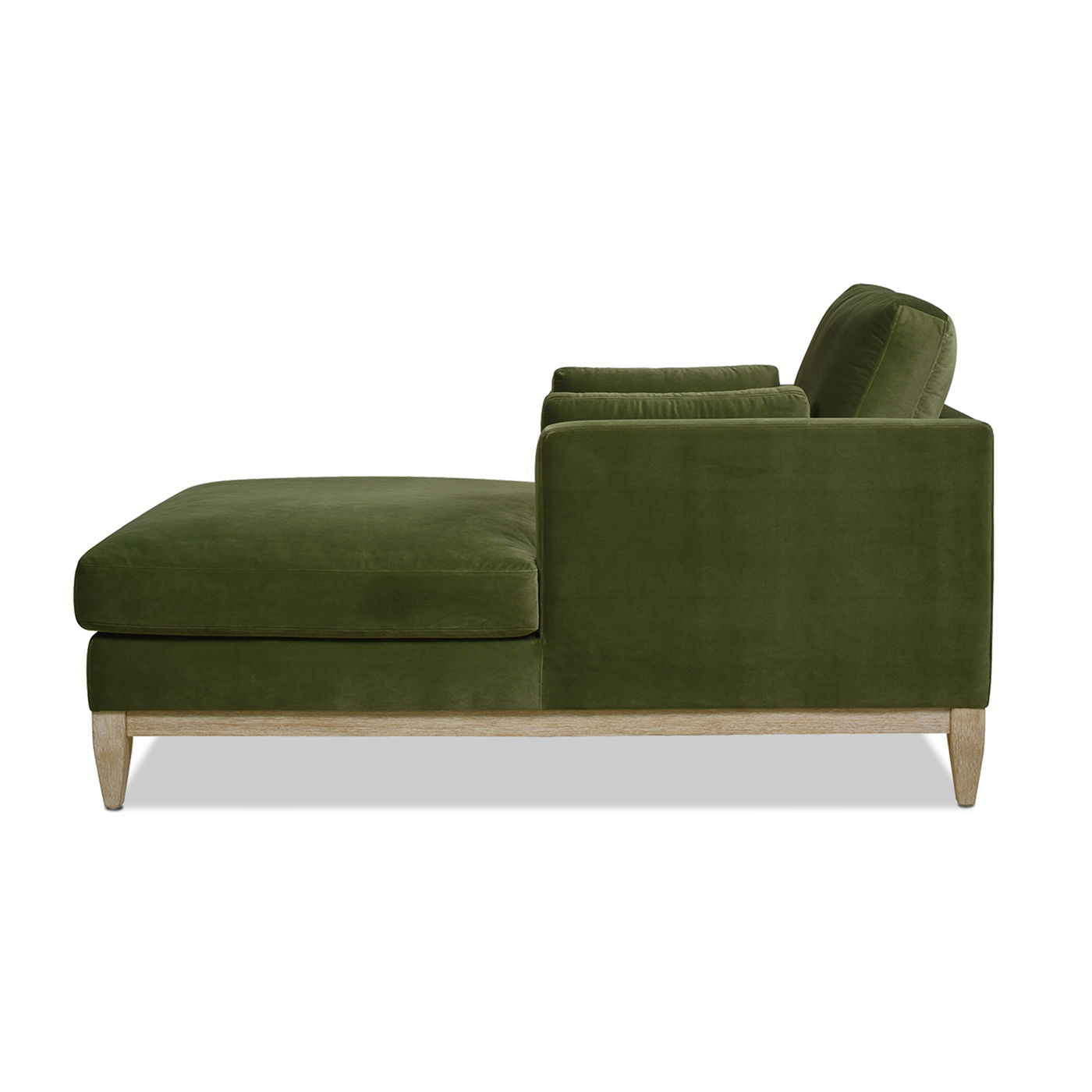 Knox - Modern Farmhouse Chaise Lounge Chair - Olive Green