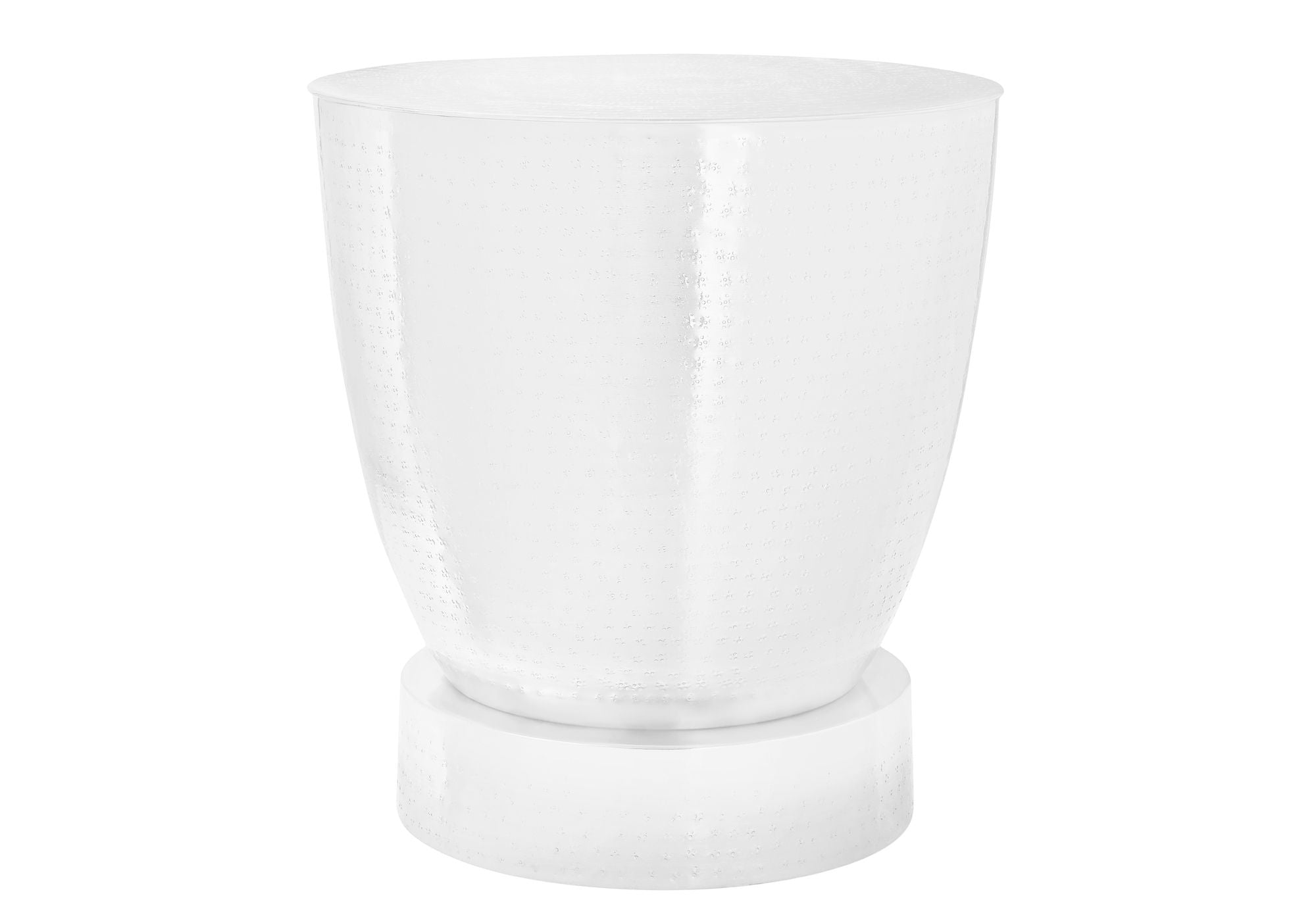Drum Accent Side Table, Contemporary & Modern - White