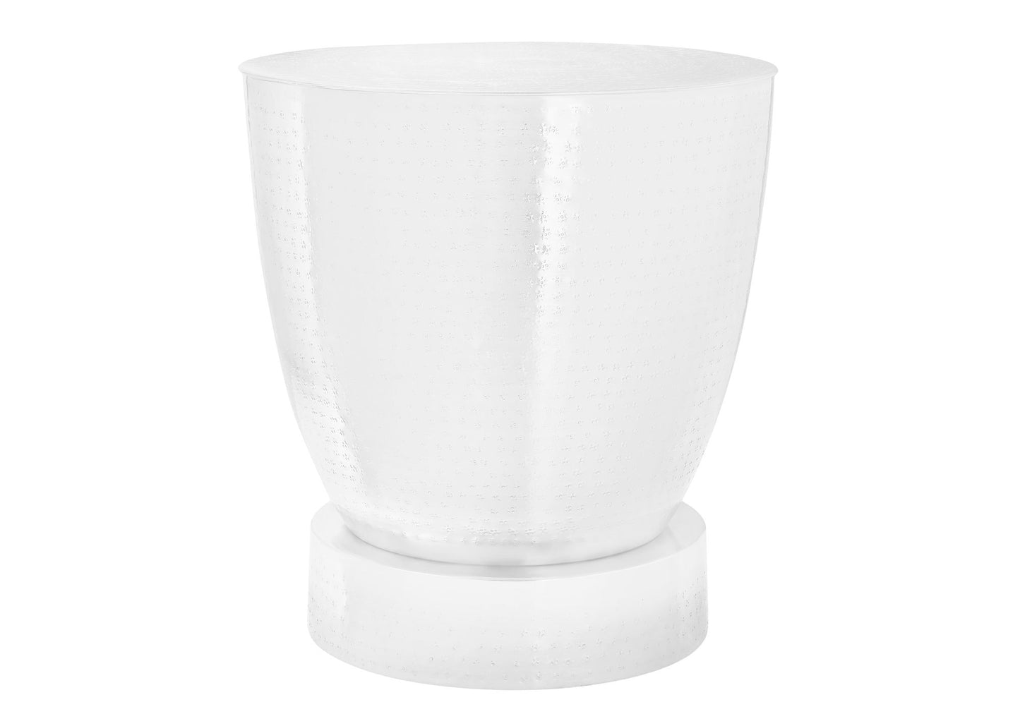 Drum Accent Side Table, Contemporary & Modern - White