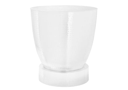Drum Accent Side Table, Contemporary & Modern - White
