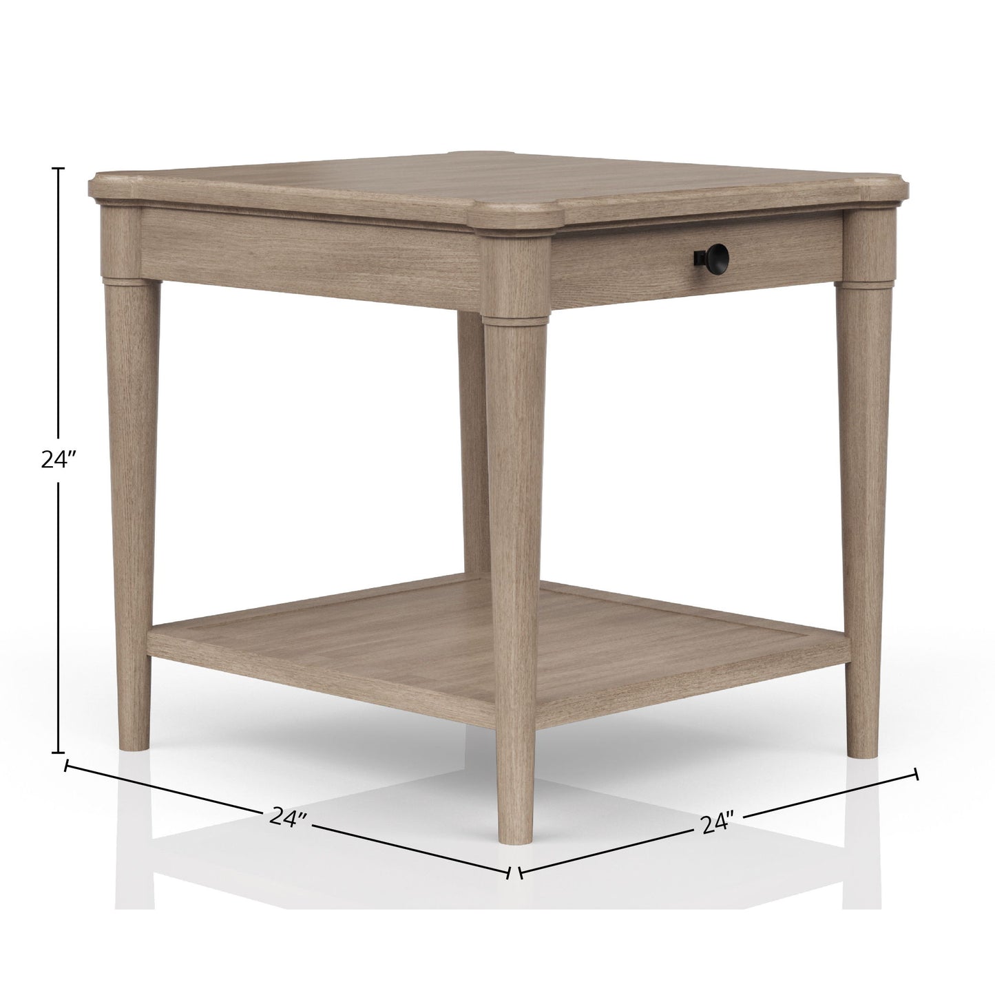 End Table With Storage Drawer - Sand