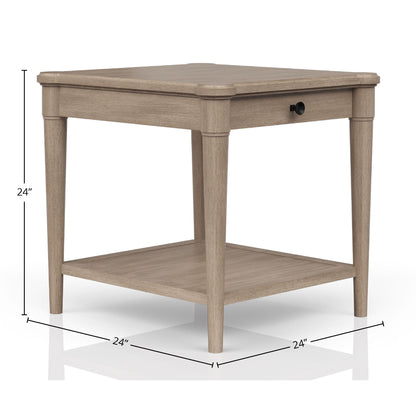 End Table With Storage Drawer - Sand