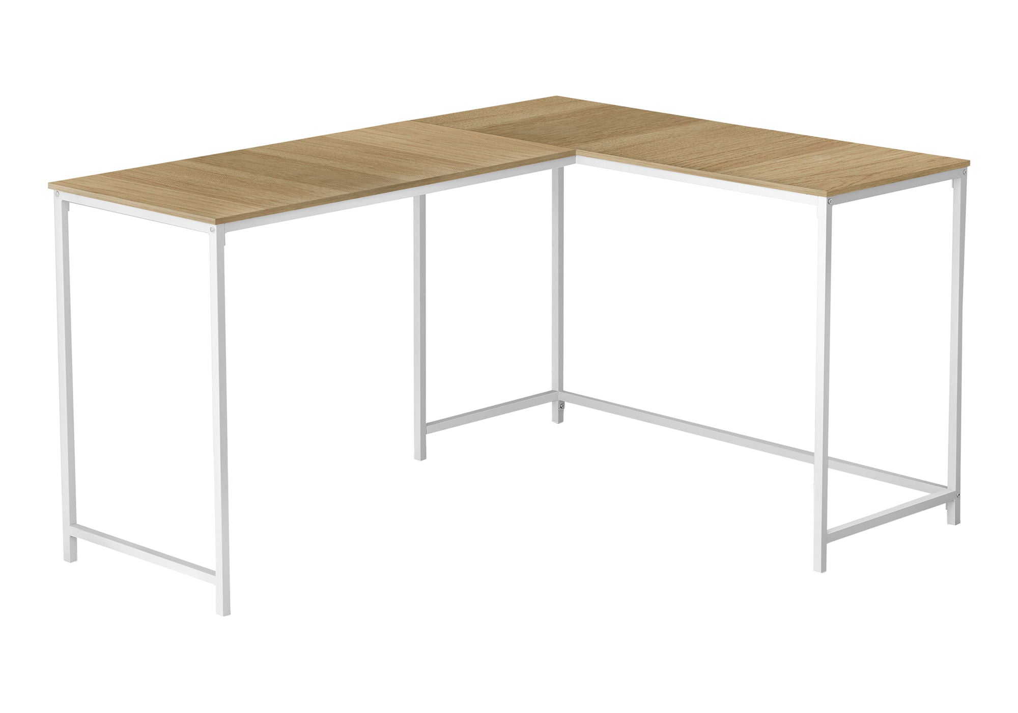 Computer Desk, Home Office, Corner, L Shape, Laptop, Contemporary & Modern - Natural