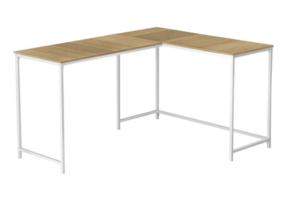 Computer Desk, Home Office, Corner, L Shape, Laptop, Contemporary & Modern - Natural