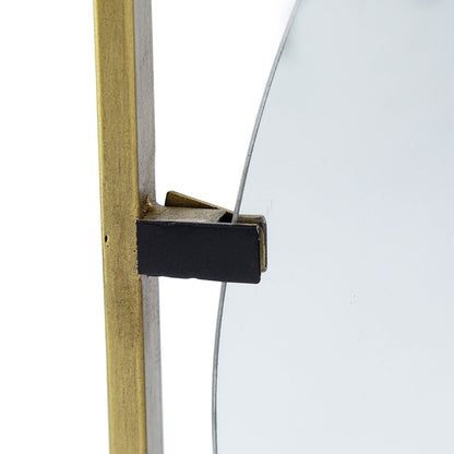 Poppy Mirror With Metal Frame Contemporary Design For Bathroom, Entryway Wall Decor - Golden Black