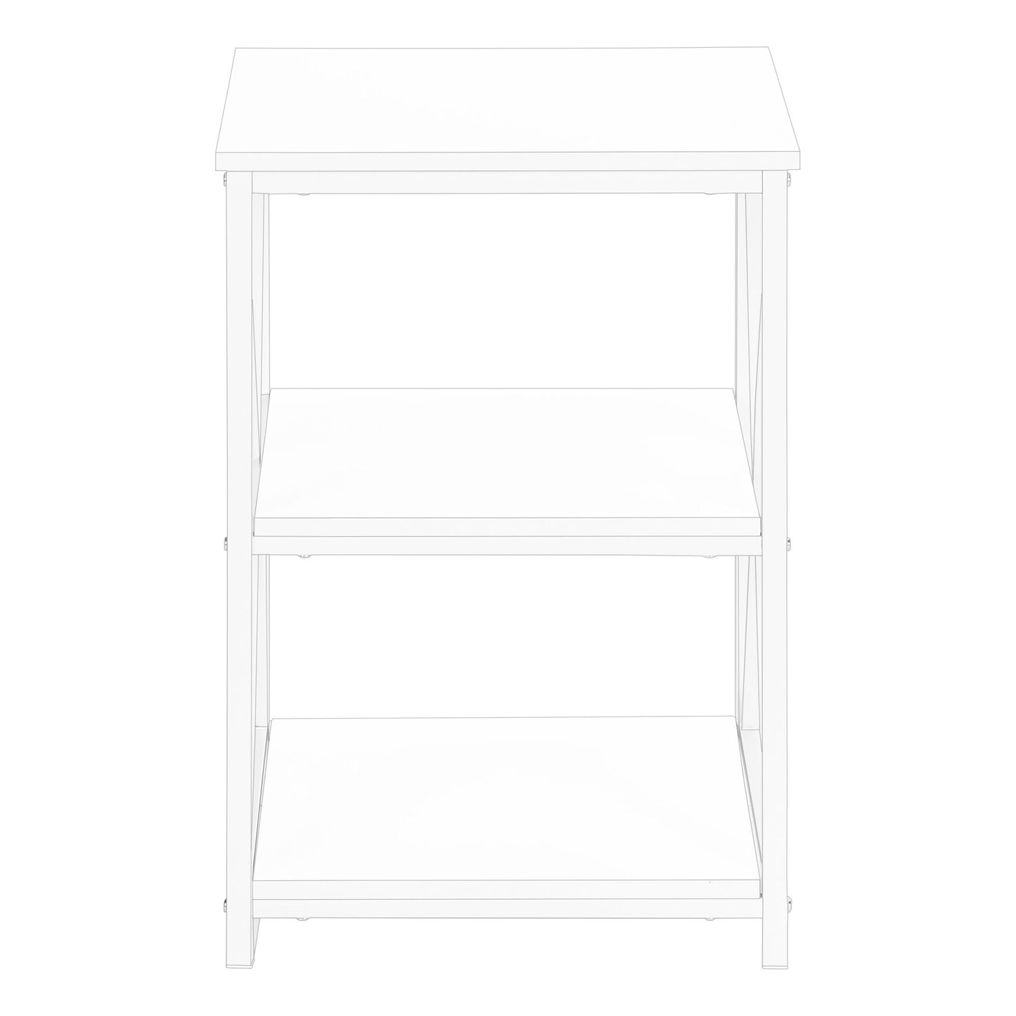 Accent Table, Side Contemporary And Modern - White