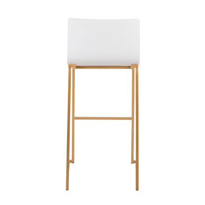 Mara - Contemporary Barstool (Set of 2) - Gold / White