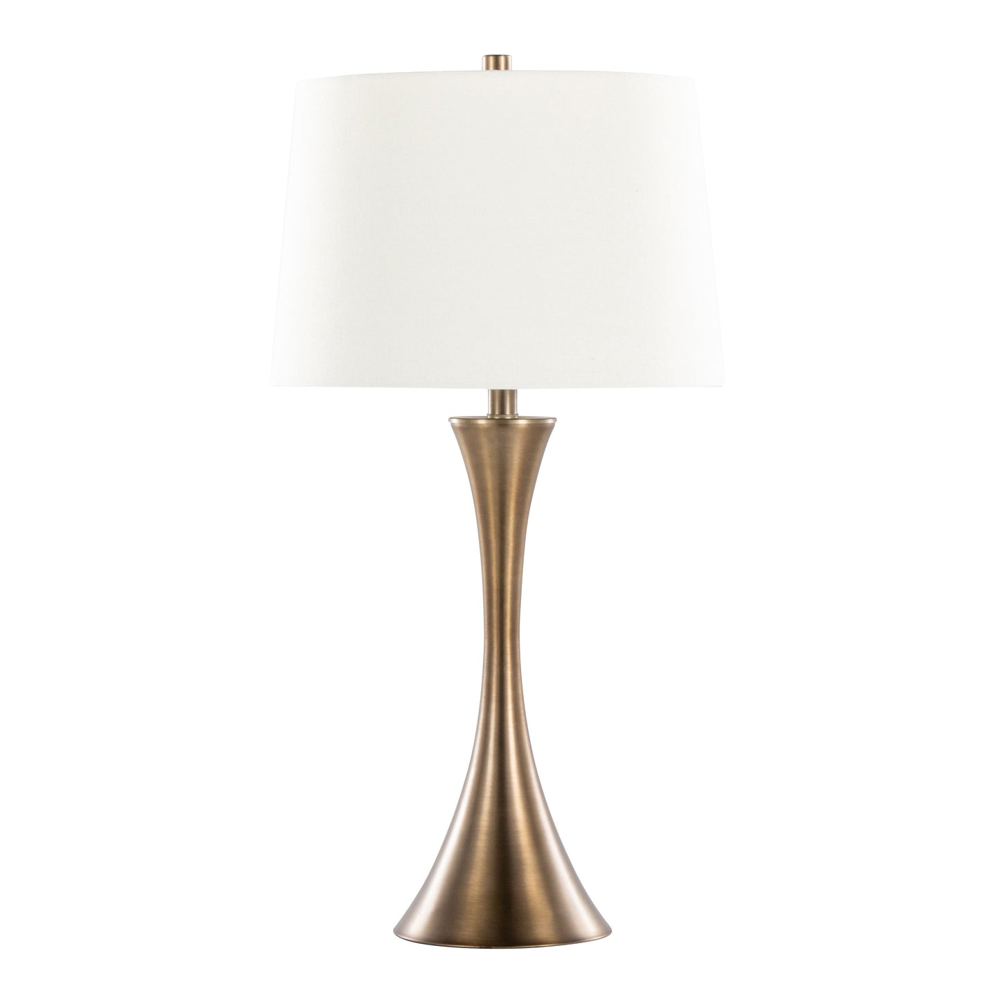 Lenuxe - Contemporary Table Lamp (Set of 2) - Matte Golden Bronze / Off White