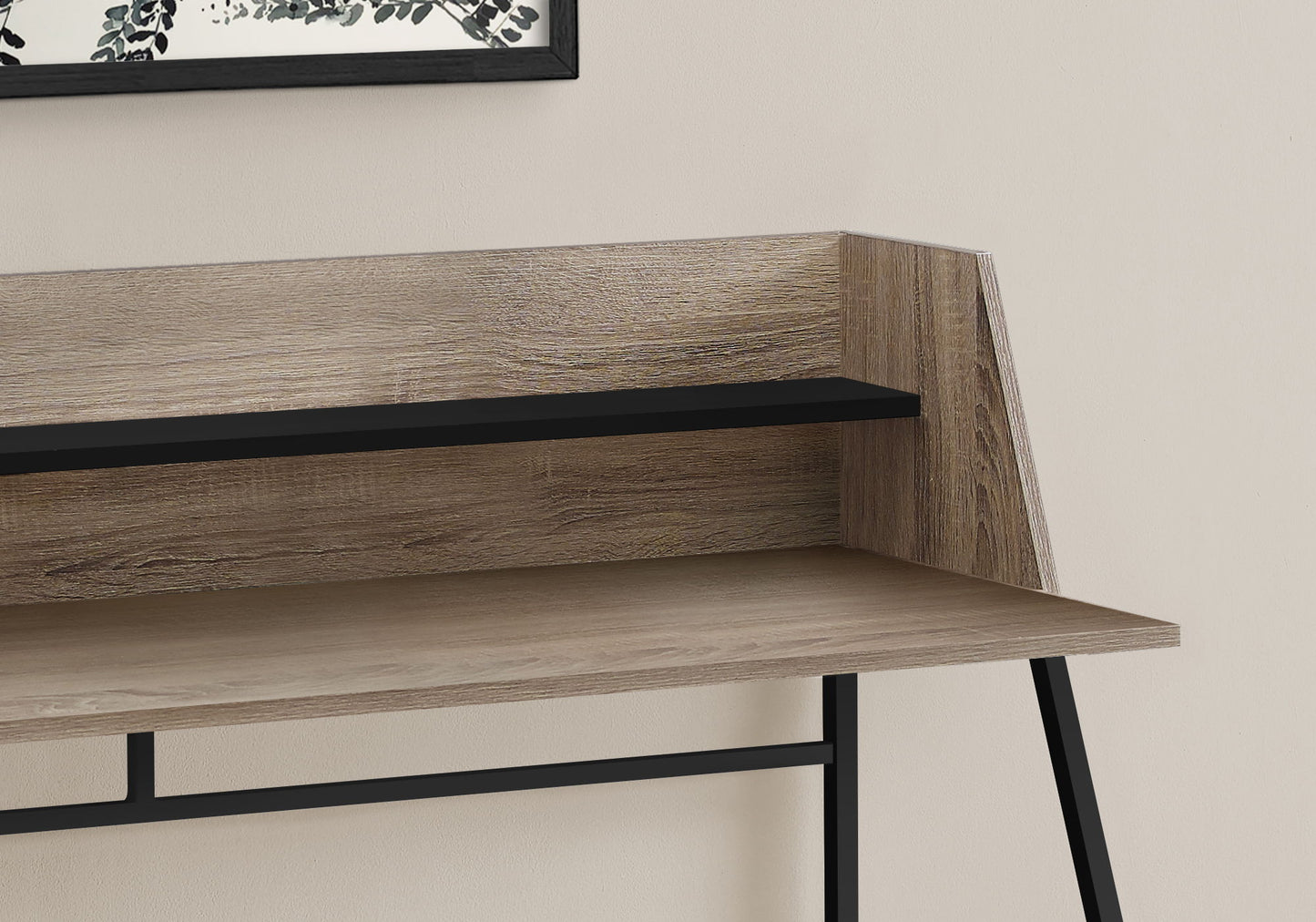Computer Desk For Home Office, Laptop, Storage Shelves, Contemporary & Modern - Taupe