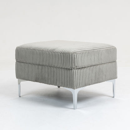 Modular Sectional Sofa Square Ottoman Module, Storage Ottoman Footrest - Gray
