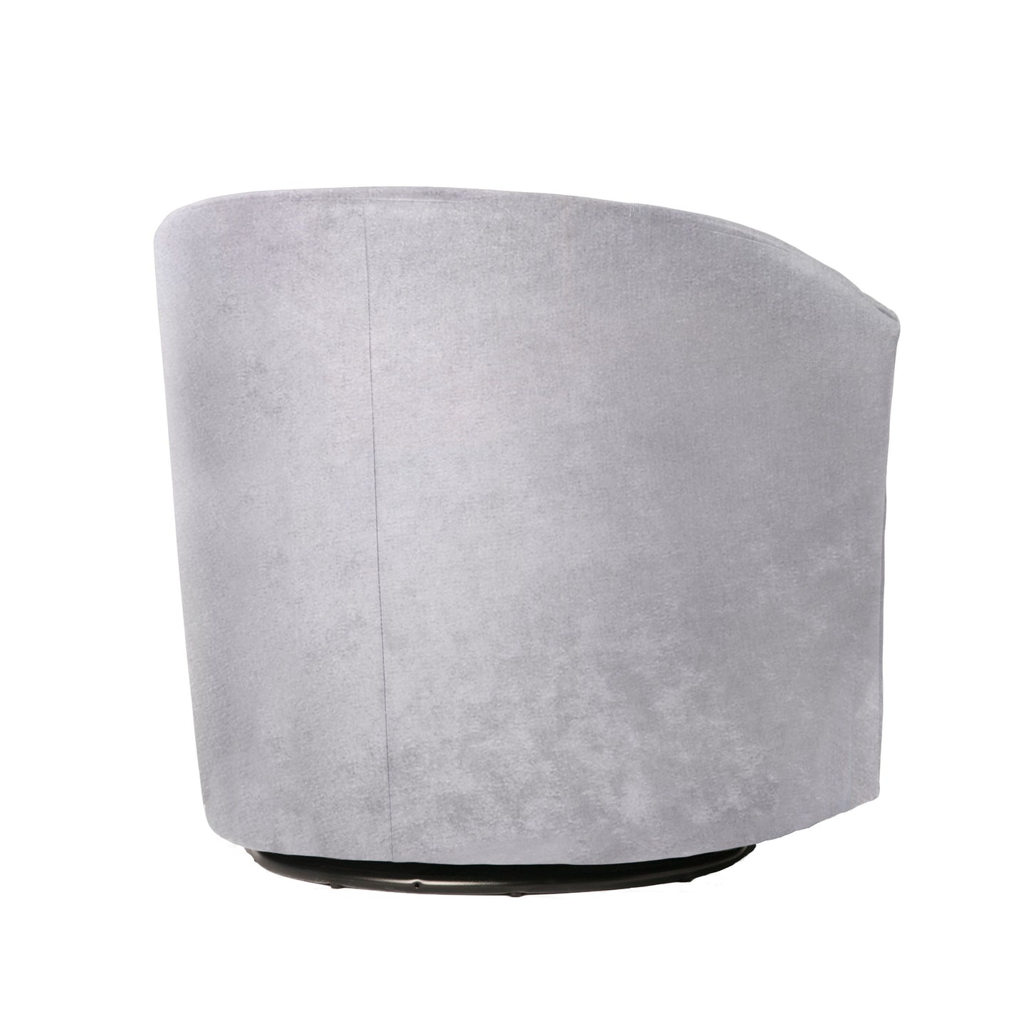 Eden - Swivel Chair With Microfiber Upholstery And Hardwood Frame - Silver
