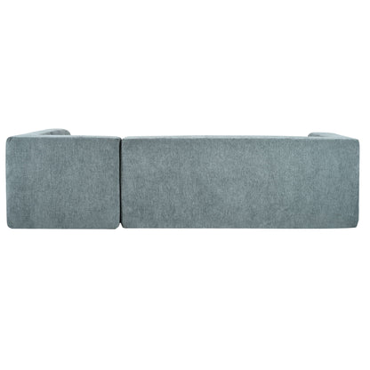 Modular Combination Living Room Sofa Set, Modern Minimalist Sofa, Living Room Upholstered Sofa Bed, Bedroom, 2 Pieces Computer Free Combination, L - Shaped - Light Gray
