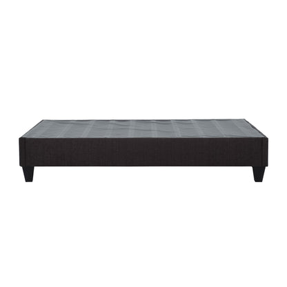 Full Size, Modern Upholstered Platform Bed Frame, Solid Wood & Plywood Construction - Dark Gray