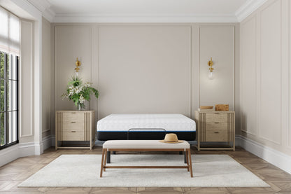 Copper Lux - 12" California King Soft Memory Foam Mattress With Phase Change Cooling Fabric - White / Gray