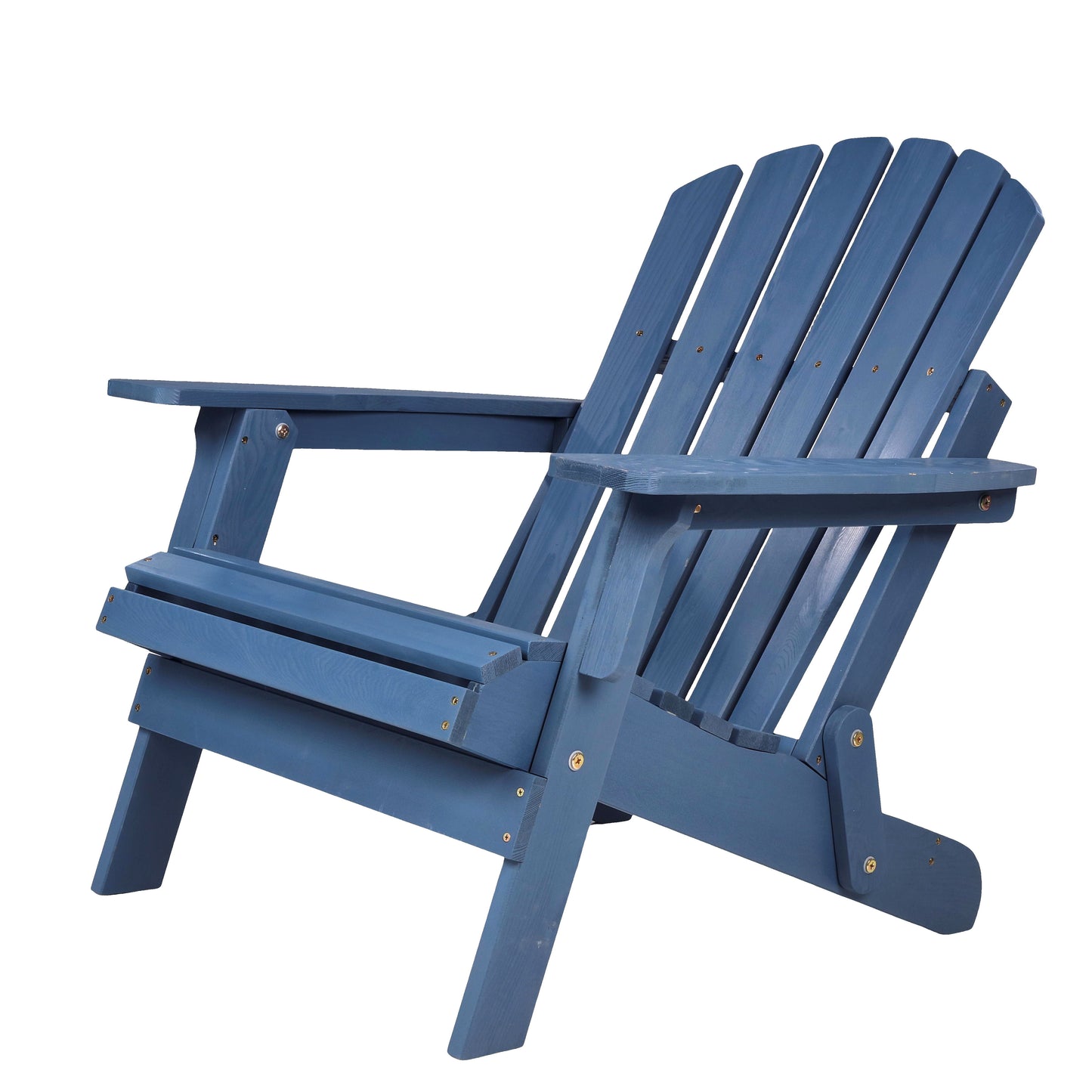 Oversize Outdoor Folding Adirondack Chair, Patio Chair For Garden Backyard Porch Pool Deck Firepit - Blue