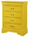 4 Drawer Chest Traditional Style - Yellow