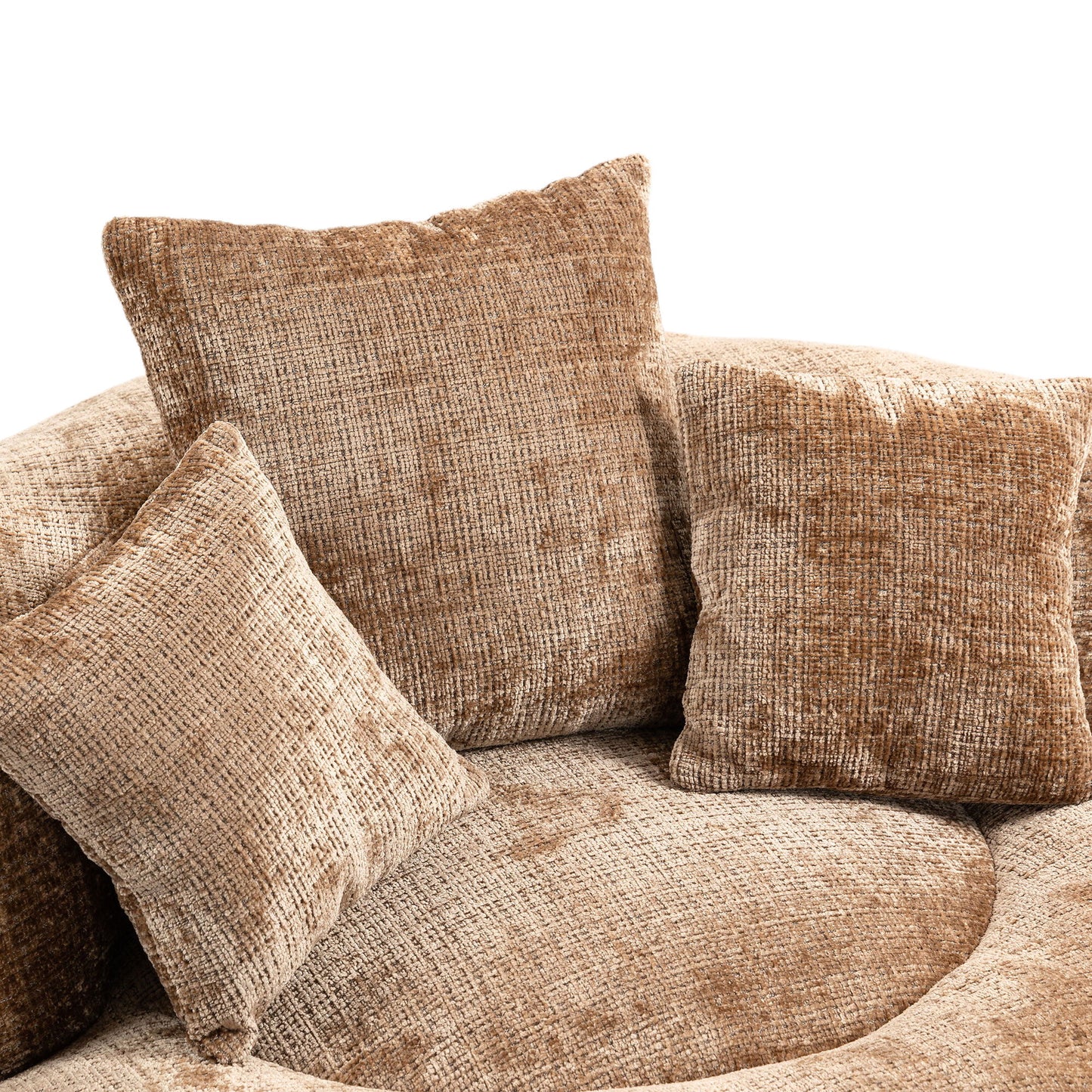 Lazy Sofa Durable Comfort Lounger High Back Bean Bag Chair With 3 Pillows - Coffee