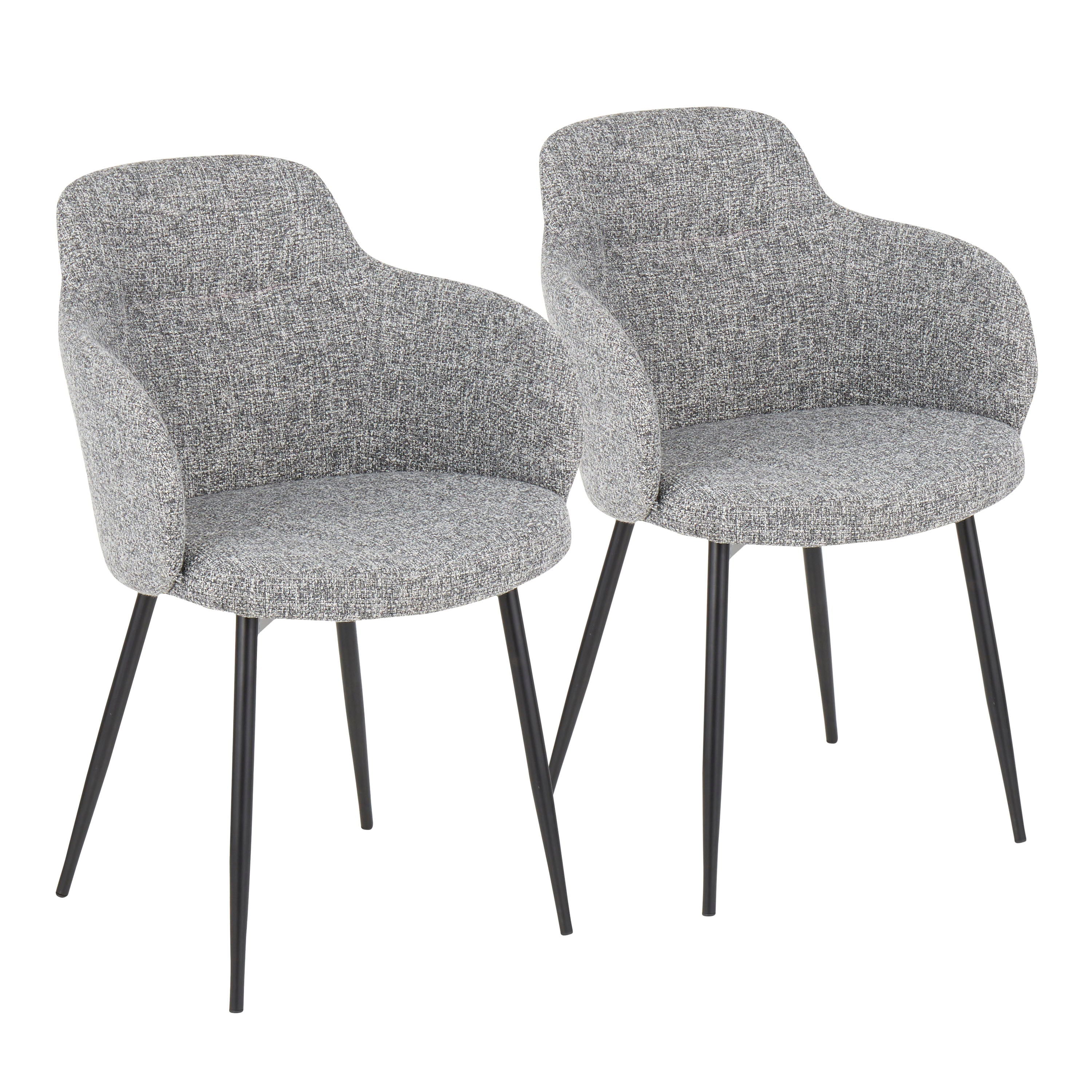 Boyne - Contemporary Chair (Set of 2) - Black / Dark Gray