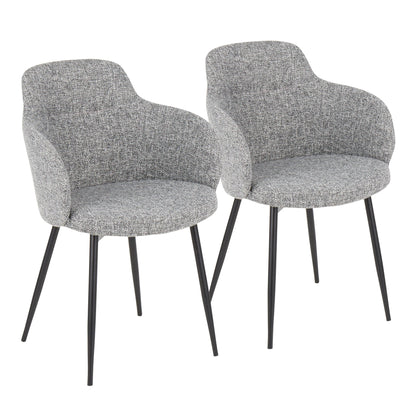 Boyne - Contemporary Chair (Set of 2) - Black / Dark Gray