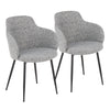 Boyne - Contemporary Chair (Set of 2) - Black / Dark Gray