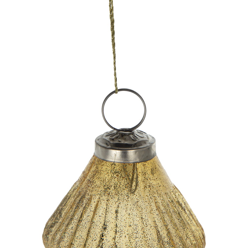 Christmas Ornaments, Glass Decorative Hanging Ball Christmas Tree Ornaments For Holiday Party Decorations (Set of 6) - Gold
