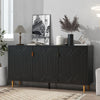 Modern TV Stand With 3 Doors And Adjustable Shelves For Living Room, Fits TVs Up To 70