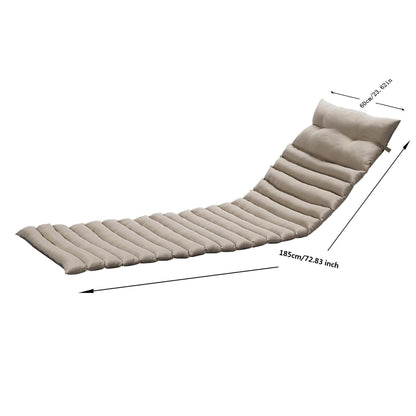 Outdoor Lounge Chair Cushion Replacement Patio Funiture Seat Cushion Chaise Lounge Cushion (Set of 2) - Khaki