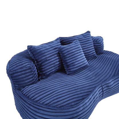 Bean Bag Sofa Lazy Sofa Durable Comfort Lounger High Back Chair For Adults And Kids, Indoor & Outdoor - Navy