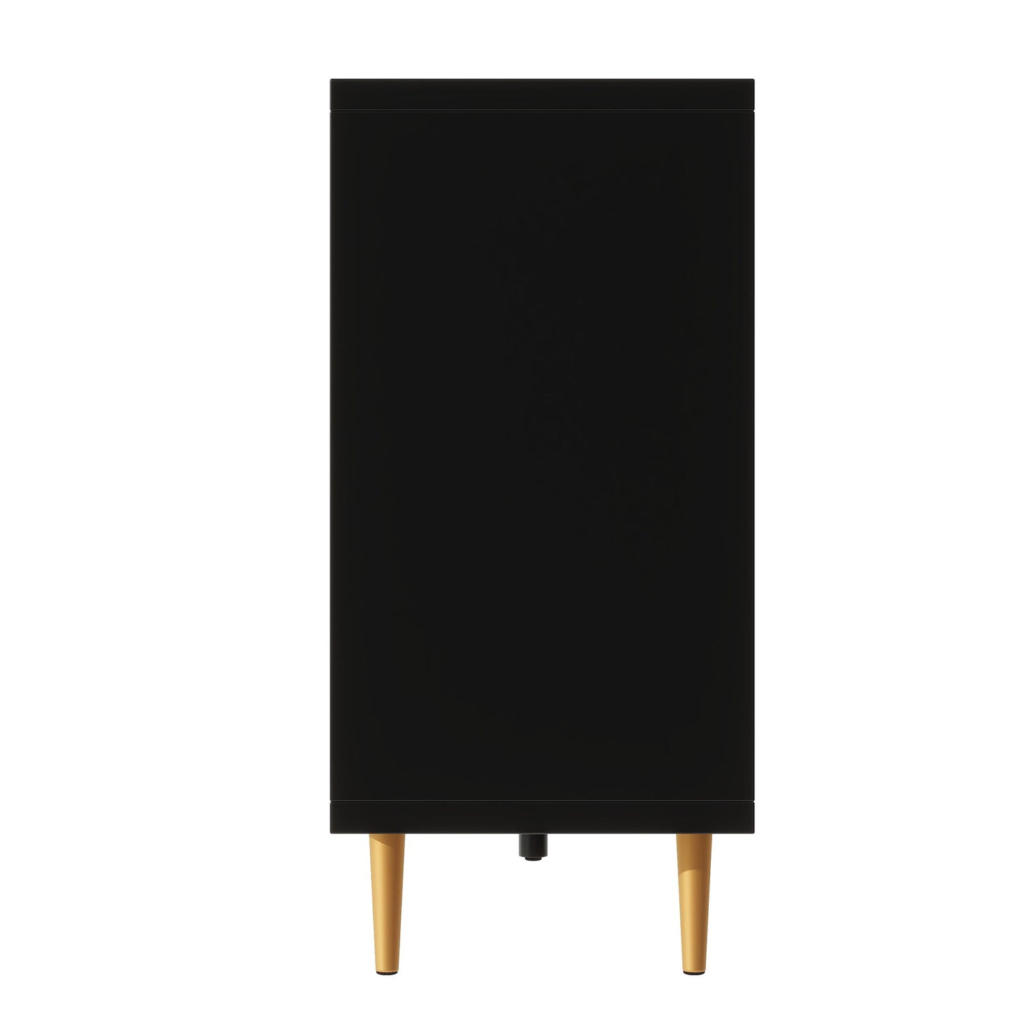 Modern TV Stand With 3 Doors And Adjustable Shelves For Living Room, Fits TVs Up To 70" - Black