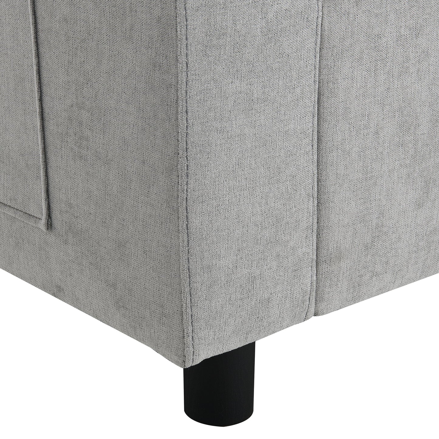 Modular Sectional With Storage Pockets, 5 Seat U Shaped Couch Set With Pillows, Free Combination Modern Cloud Sofa With 2 Movable Ottoman - Medium Gray