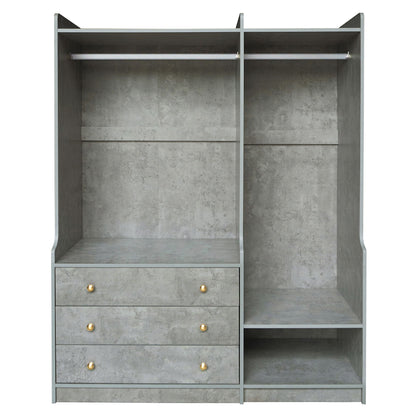 Open Wardrobe Storage For Bedroom - Gray