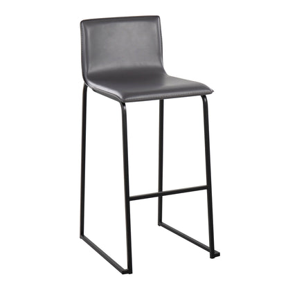 Mara - Contemporary Barstool (Set of 2) - Black / Gray