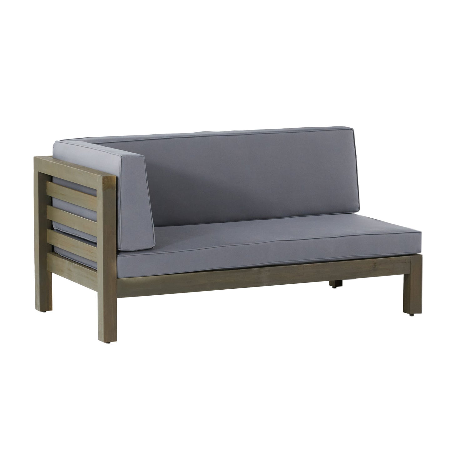 Oana - Right Corner Bench And Coffee Table - Dark Gray