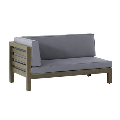 Oana - Right Corner Bench And Coffee Table - Dark Gray