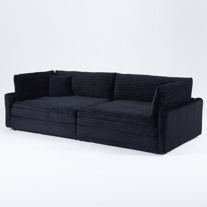 2 Throw Pillows, Four Backrests, Opening Up A New Style For The Living Room's Casual Area - Black