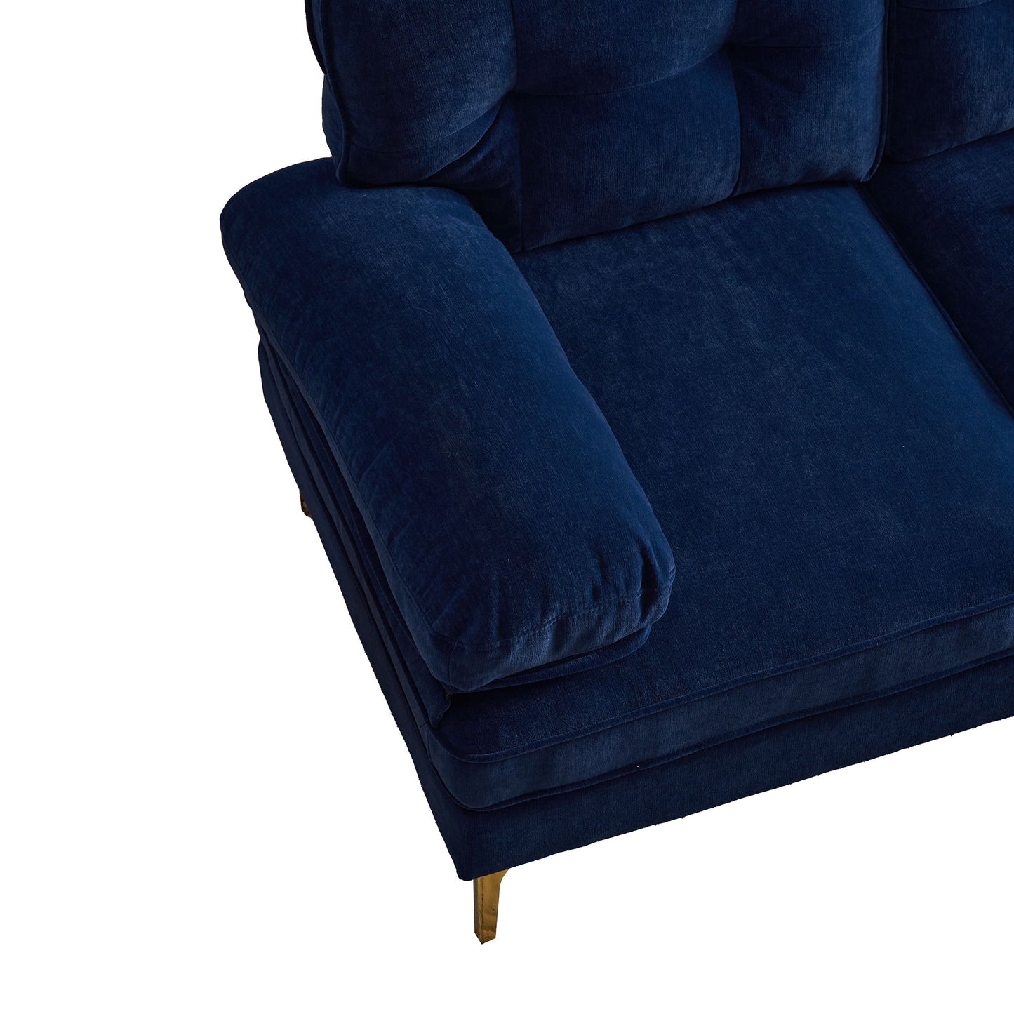 Modern L Shaped Sectional Sofa For Living Room And Bedroom - Blue