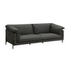 Tadi - Top Grain Leather Loveseat - Black