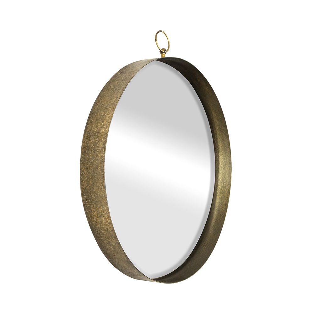 Round Mirror, Circle Mirror With Iron Frame For Living Room Bedroom Vanity, Entryway Hallway - Gold