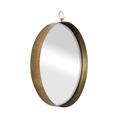 Round Mirror, Circle Mirror With Iron Frame For Living Room Bedroom Vanity, Entryway Hallway - Gold