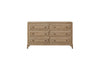 Modern 6 Drawer Dresser - Sand