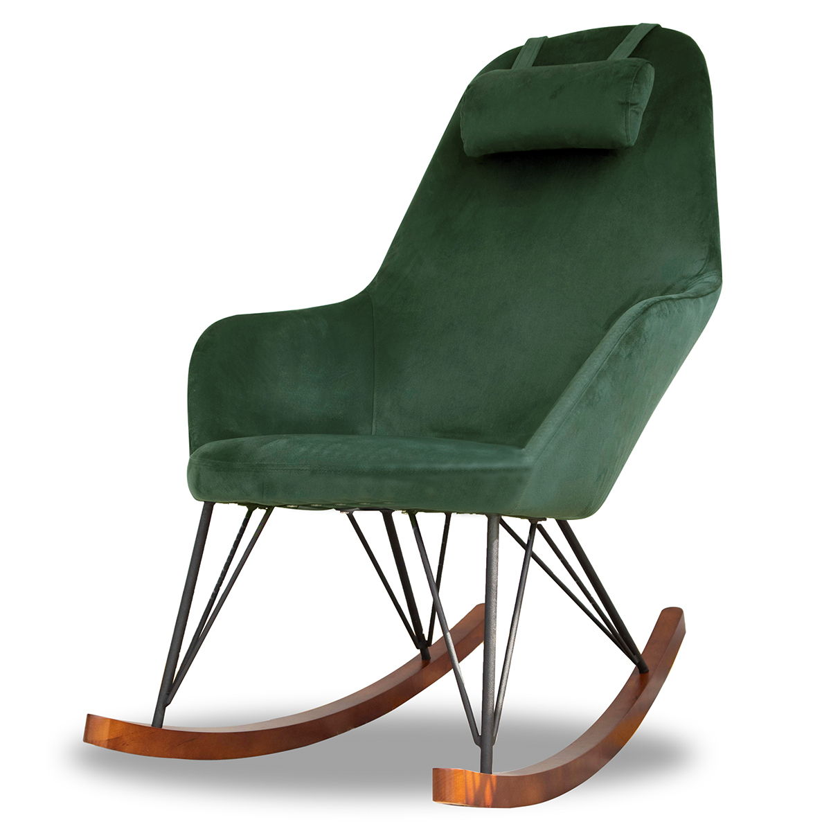Chloe - Mid Century Modern Rocker Livingroom And Bedroom Chair - Green