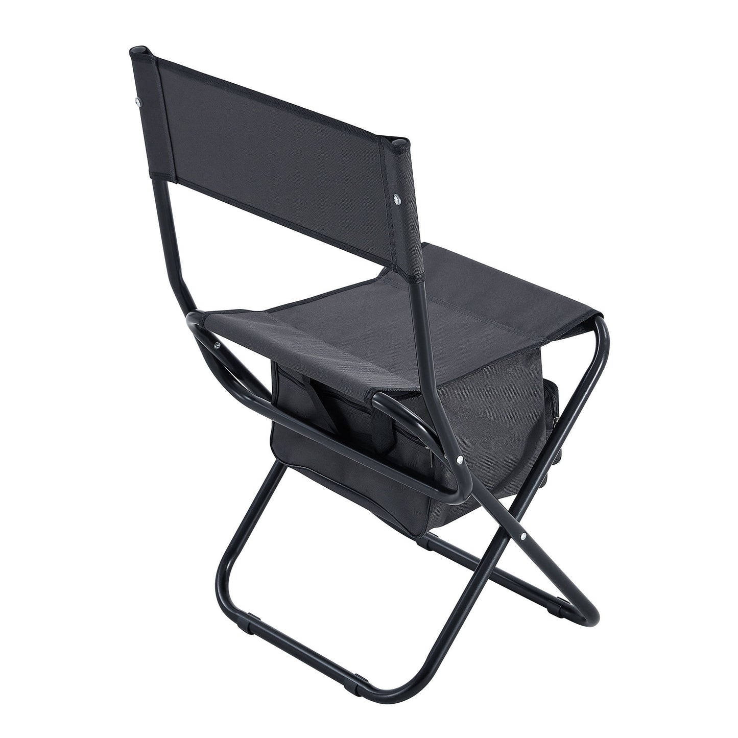 Folding Outdoor Chairs With Storage Bag, Portable Chair For Indoor, Outdoor Camping, Picnics And Fishing (Set of 2) - Gray