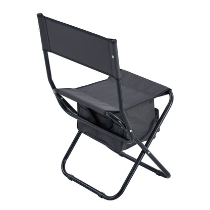 Folding Outdoor Chairs With Storage Bag, Portable Chair For Indoor, Outdoor Camping, Picnics And Fishing (Set of 2) - Gray
